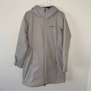 Columbia Women's Blue Vale Mid Jacket Hooded Omni Shield Grey Size M